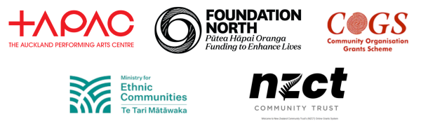 Supported by TAPAC, Foundation North, COGS, Ministry for Ethnic Communities, and NZCT