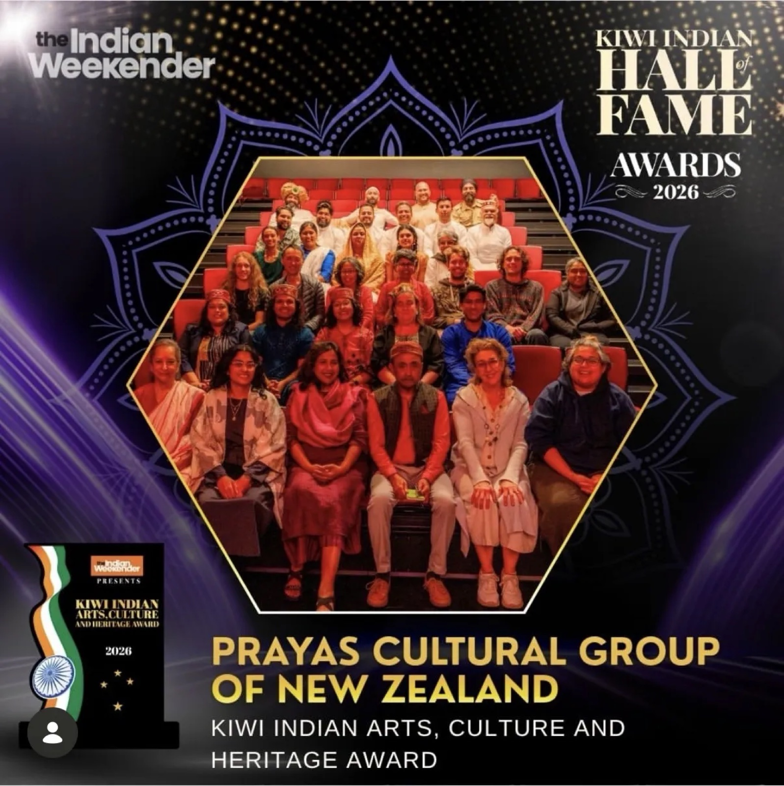 Prayas Cultural Group of New Zealand - Kiwi Indian Arts, Culture and Heritage Award 2026